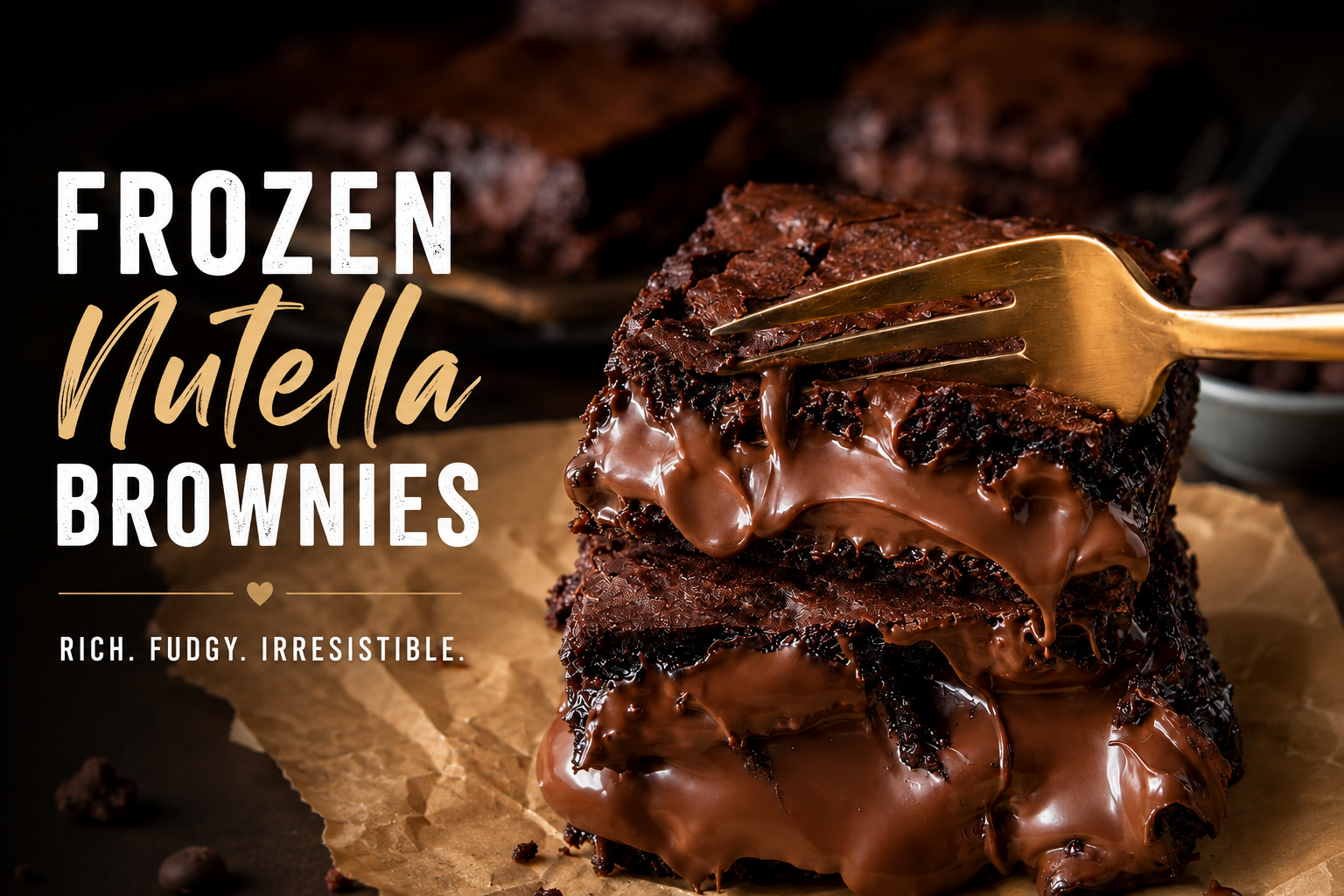 Molten Core Nutella Brownies